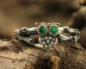 Antique, Owl, exquisite jewelry, wedding ring