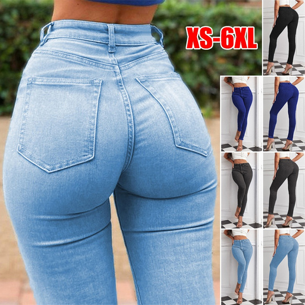 New Women Sexy Skinny Jeans Plus Size Women High-waisted Butt