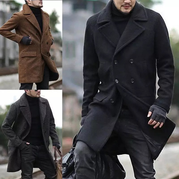 New Winter Wool Jacket Men S Coat Warm, Is A Trench Coat Business Casual