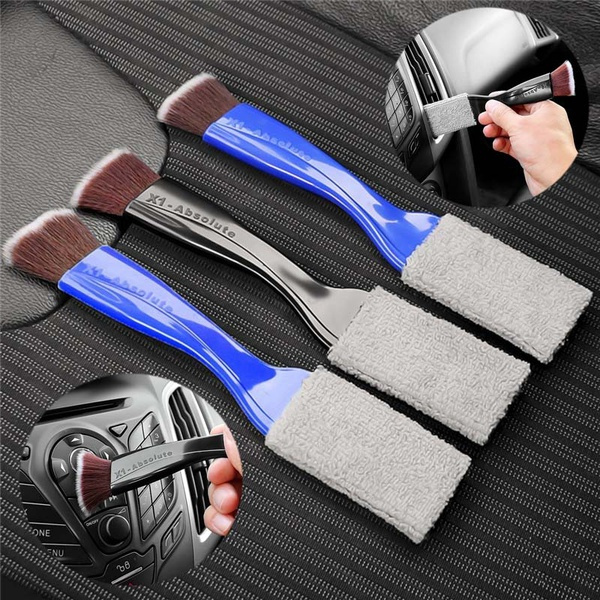 Car Air Conditioning Outlet Brush Panel Gap Dusting Remover Double Side