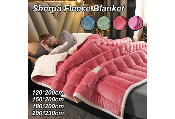 Fleece Blankets And Throws Adult Thick Warm Winter Blankets Home Super Soft  Duvet Luxury Solid Blankets On Twin Bedding