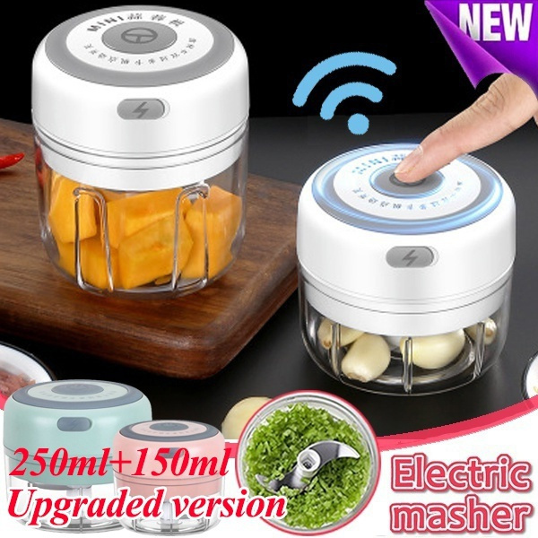 2023 New Upgrade Smart Electric Mini Food Garlic Vegetable Chopper Meat  Grinder Crusher Press for Nut Fruit Rechargeable Onion Multi-function ZPG –  the best products in the Joom Geek online store