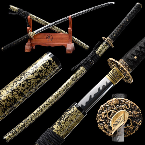 Traditional hand-grinding, katana, full Tang, super sharp, high ...