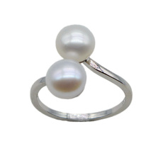 Sterling, doublepearl, 925 sterling silver, Ladies Fashion