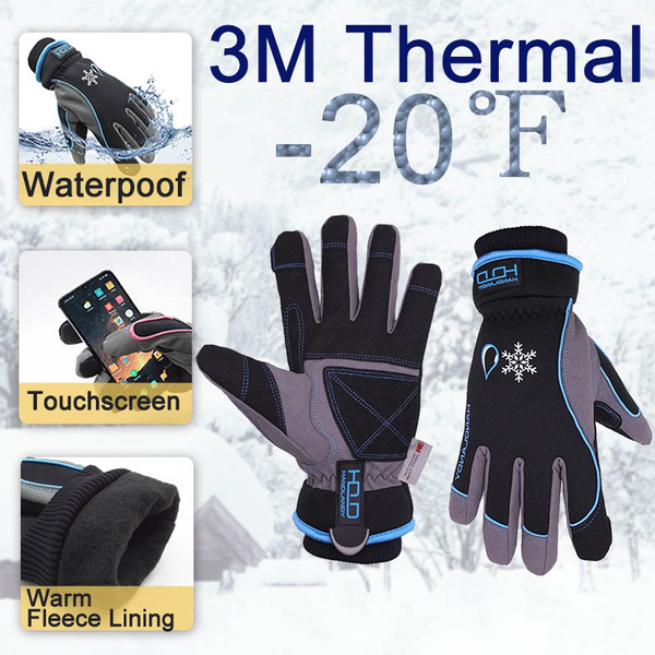Handlandy Winter Gloves Ski Insulated Waterproof Windproof Warm 8015