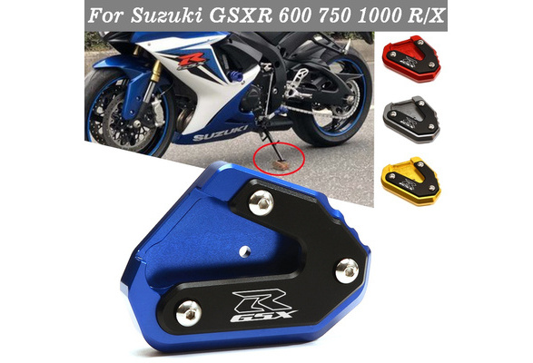 CNC Motorcycle Kickstand Foot Side Stand Enlarger Pad Support Extension  Plate For Suzuki GSXR 600 GSX-R 600 GSXR 750 GSXR 1000 R/X gsx-r 1000