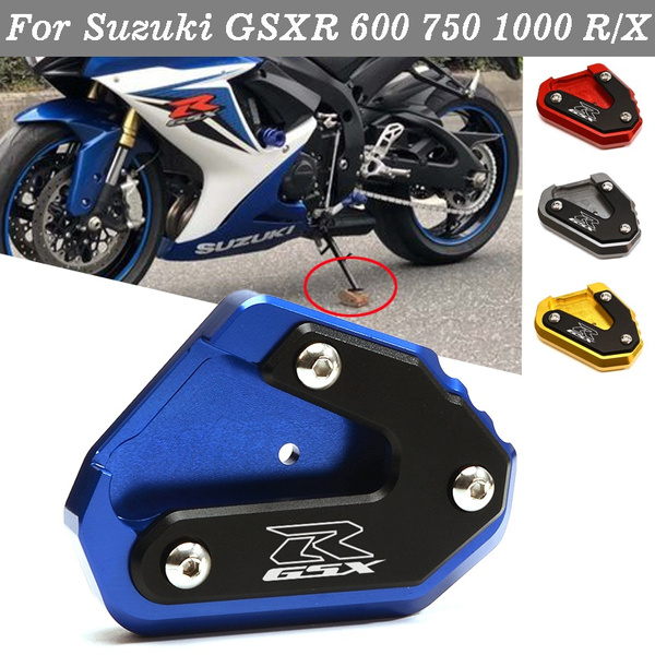 CNC Motorcycle Kickstand Foot Side Stand Enlarger Pad Support Extension  Plate For Suzuki GSXR 600 GSX-R 600 GSXR 750 GSXR 1000 R/X gsx-r 1000