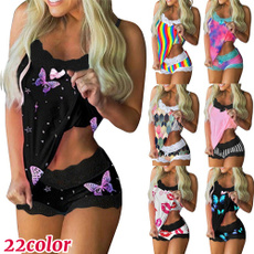 pajamaset, nightwear, Panties, Lace
