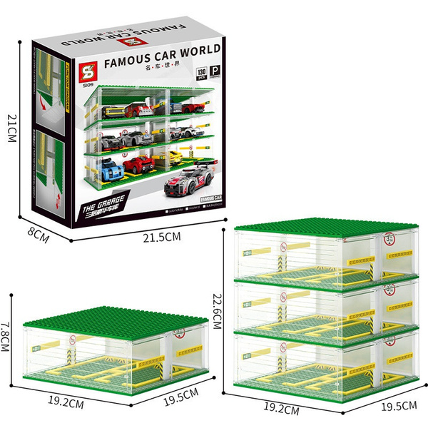 Display a Variety of Car Models Garage Building Blocks Car Display