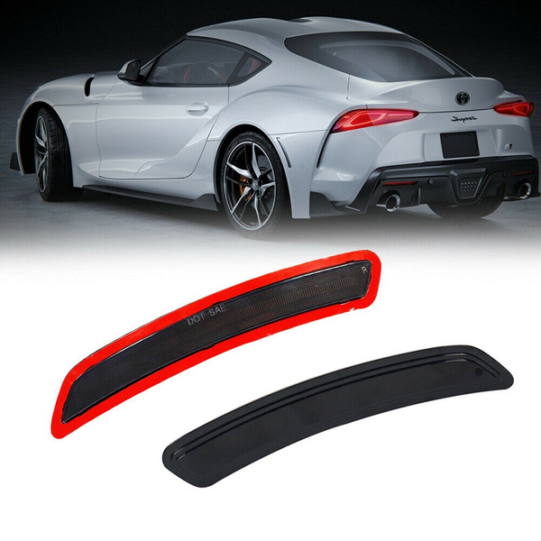 2PCS Black Lens Rear Fender Side Marker Reflectors For 2020-2022 Toyota ...