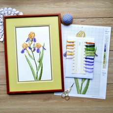 handmadecrossstitchkit, flowercrossstitch, flowerscrossstitchkit, Cross
