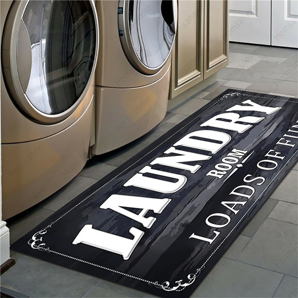 Laundry Room Runner Rug - Farmhouse Kitchen Floor Mat,Washable Area Rug,Non-Slip  Doormat Entrance Rug for Laundry Room,Mudroom,Kitchen,Washroom and Entryway  