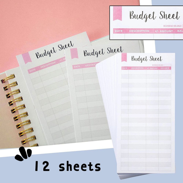 Business Use 6 Holes for Budgeting A6 Size Ledger Book Budget Wallet ...