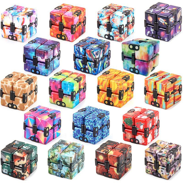 38 Styles New High Quality Infinity Cube Fidget Toys Antistress Magic Cube  Relievestres Office Flip Cubic Puzzle Stress Reliever Finger Toy Magic Cube  Toy (Random Not Repeat)