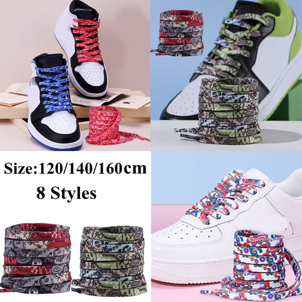 120/140/160 cm Fashion Floral Printed Shoe Laces 8 Different Sports
