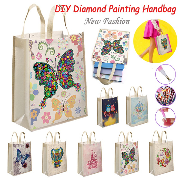 NEW FASHION DIY Diamond Painting Handbag Mosaic Drill Eco-friendly Shopping  Bags Totes
