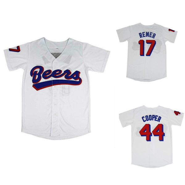 Doug Remer 17 Joe Cooper 44 Milwaukee Beers Baseball Jersey Mens