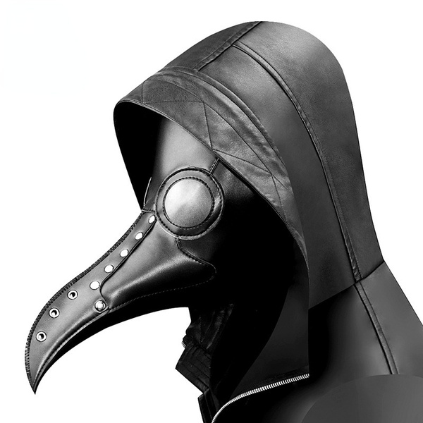 Plague Doctor Mask Adult Steam Punks Scary Horror PU Bird Doctor ...