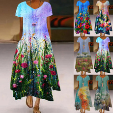 Summer, Flowers, Print Dresses, flower print dress