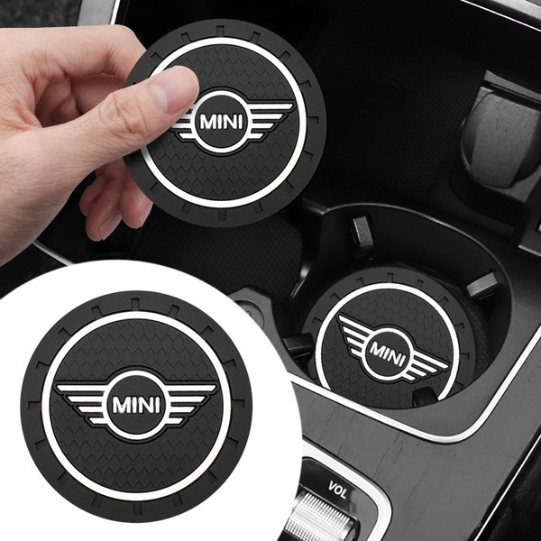 Mini Cooper 72mm Car Logo Cup Holder Silicone Coaster for Mini Cooper Countryman R56 R50 R53 F56 F55 R60 R57