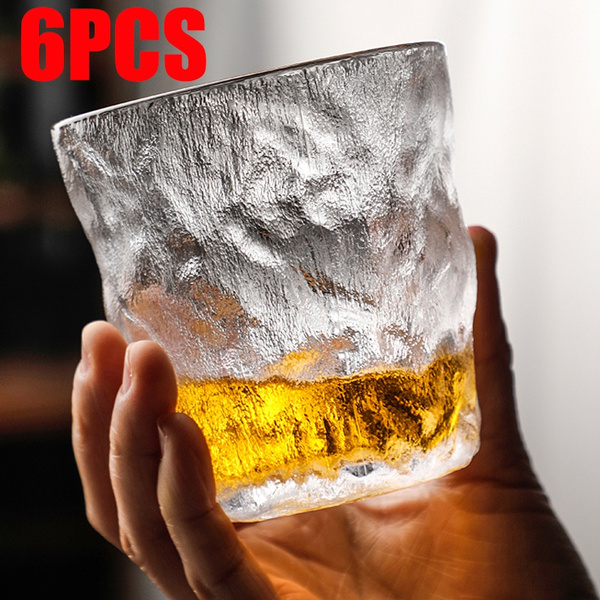 6pcs Whiskey Glass Cup LeadFree Drinkware Glassware for Scotch Whiskey