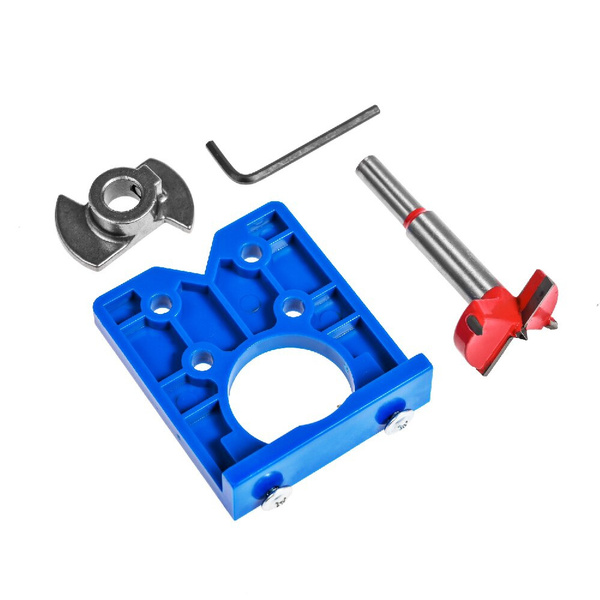 35mm Hinge Hole Jig Drill Guide Set DIY Woodworking Door Hole Opener ...