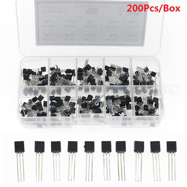 200 Pcs TO-92 Transistors Box Pack Kit 10 Value Transistor BC337 BC327 ...
