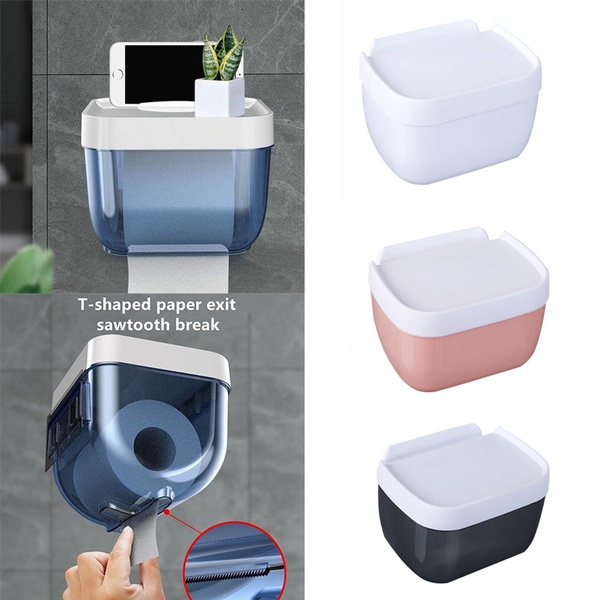 Wall mounted Bathroom Roll Paper Holder Waterproof Plastic Toilet Tissue  Boxes