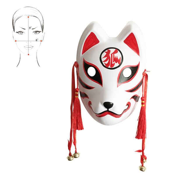 YangYong Kitsune Fox Anbu Mask for Cosplay,Ninja Masquerade Ball