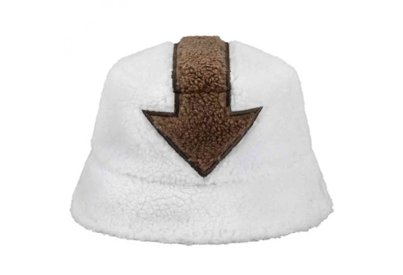 Appa Bucket Hat Lamb Wool Hat Winter Warm Fishing Caps Faux Fur Arrow  Symbol Printed Bucket Hat Men Women Tide Flat Top Hats