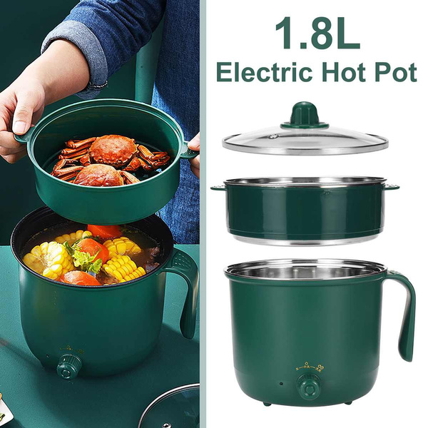 Multifunction Electric Cooking Machine Single / Double Layer Hot Pot  Electric Rice Cooker Non-Stick Pan Pots EU/US Plug 220V 300-600W