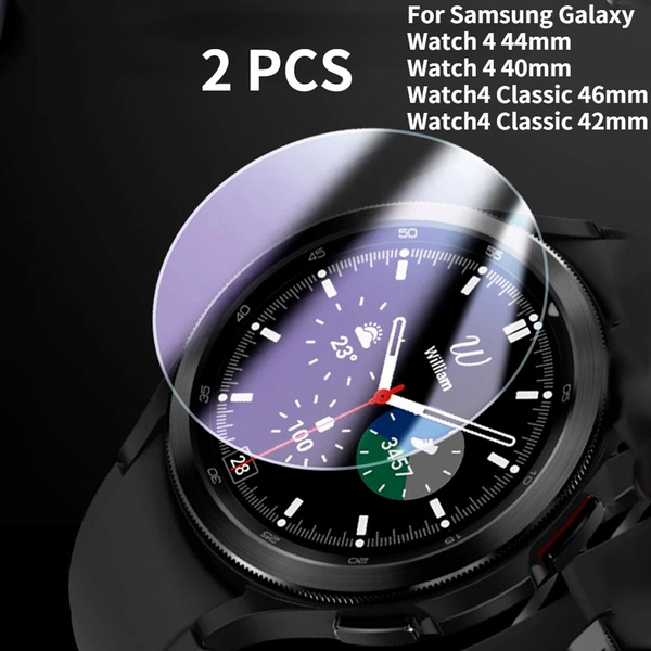 2 Pcs Watch Screen Protector Tempered Glass Film for Samsung Galaxy Watch 4/4 Classic 40mm 44mm