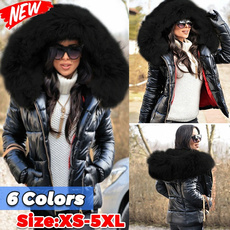 Plus Size, fur, Winter, hoodedjacket