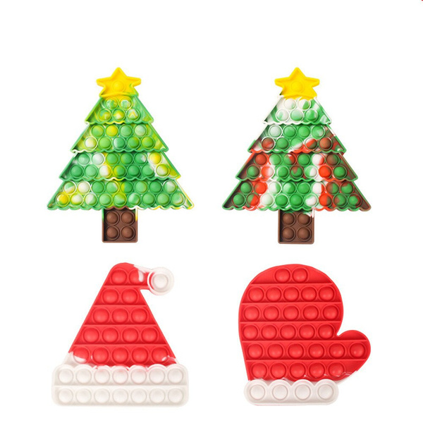 Christmas Stocking Tree Socking Glove Hat Santa Claus Shape Push Pop ...