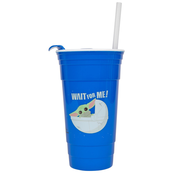 The Mandalorian Grogu Galaxy's Greetings 32 oz Plastic Cup