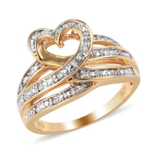 Sterling, goldplated, DIAMOND, wedding ring