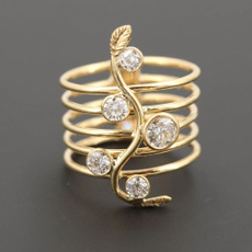 DIAMOND, leaf, Jewelry, gold