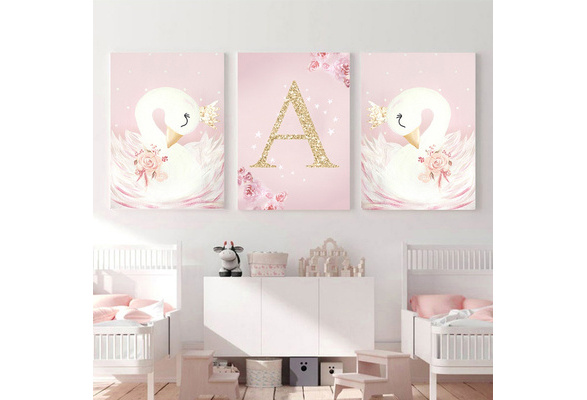 Swan wall hot sale art nursery