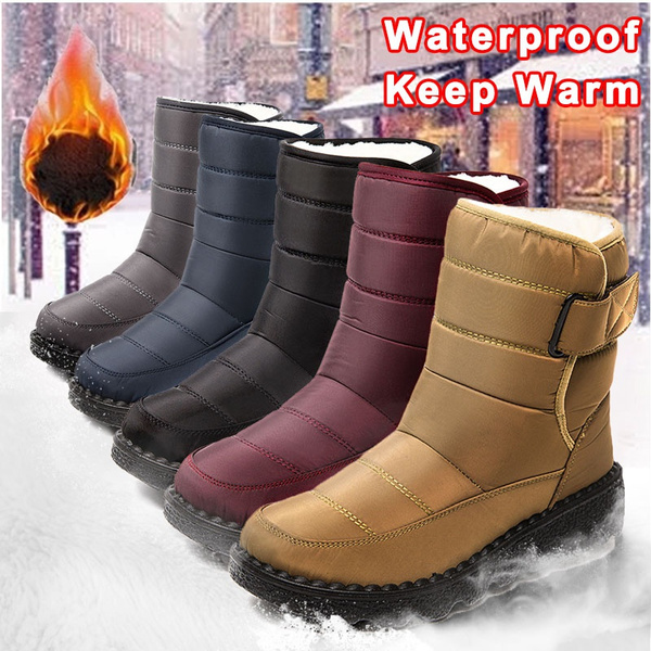 Short slip on winter cheap boots