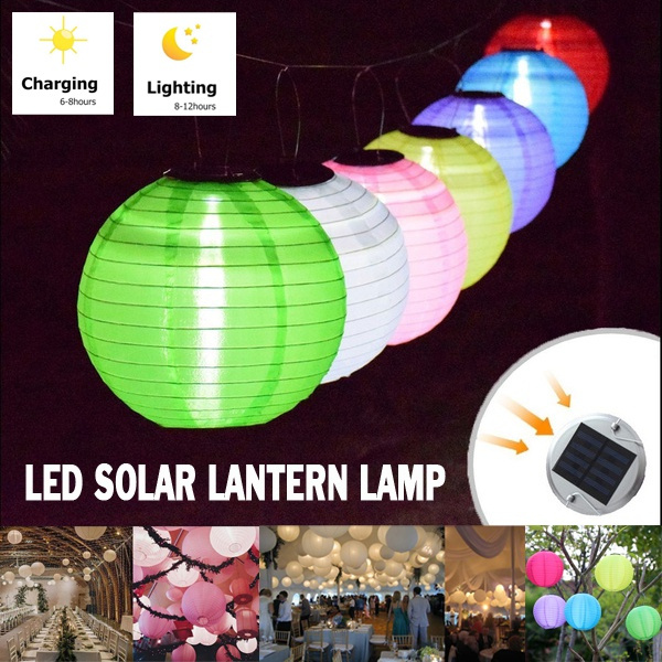 IP55 Waterproof Solar Chinese Lantern Festival Party Garden Hanging Lamp Light 