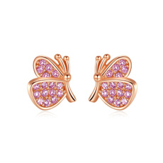 butterfly, Sterling, stainless steel earrings, butterfly earrings