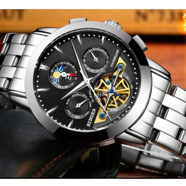 BINGER Top Luxury Multifunctional Automatic Mechanical Men s High