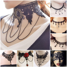 Goth, Lolita fashion, Lace, Chain
