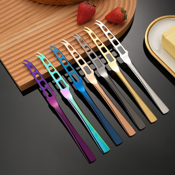 Stainless Steel Butter Knife With Hole Multifunctional Cheese Dessert