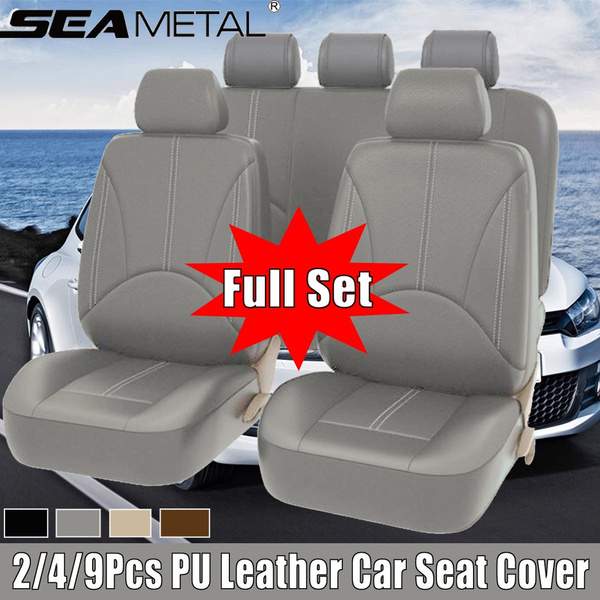 Universal Car Seat Covers PU Leather Car Seat Cushions Four