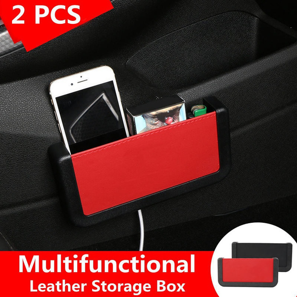 1/2PCS Multifunctional Leather Storage Box for Car Seat Gap/Car Door