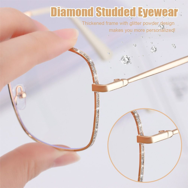 Studded eyeglasses best sale