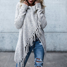 knitted, Tassels, Women Sweater, tasselsweater