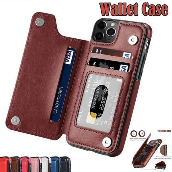 High-grade Business Magnetic Flip Leather Case for iPhone 13 Pro Max / 13  Pro / 13 / 13 Mini Card Holder Wallet Phone Cover for iPhone 12 11 Pro XS  Max XR