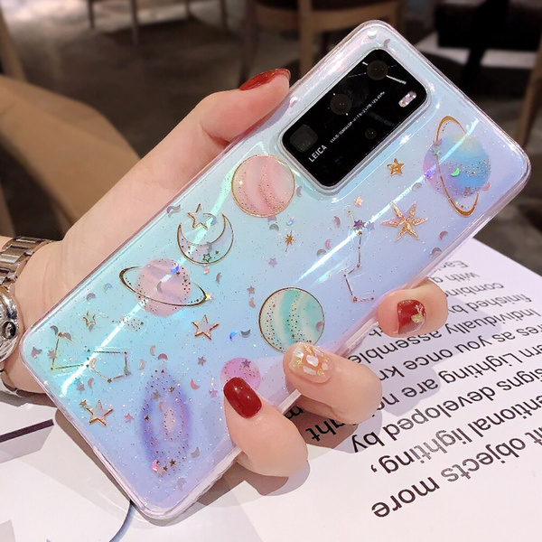 Glitter Star Planet Phone Case For Xiaomi Redmi Note 10 9 Pro Mi